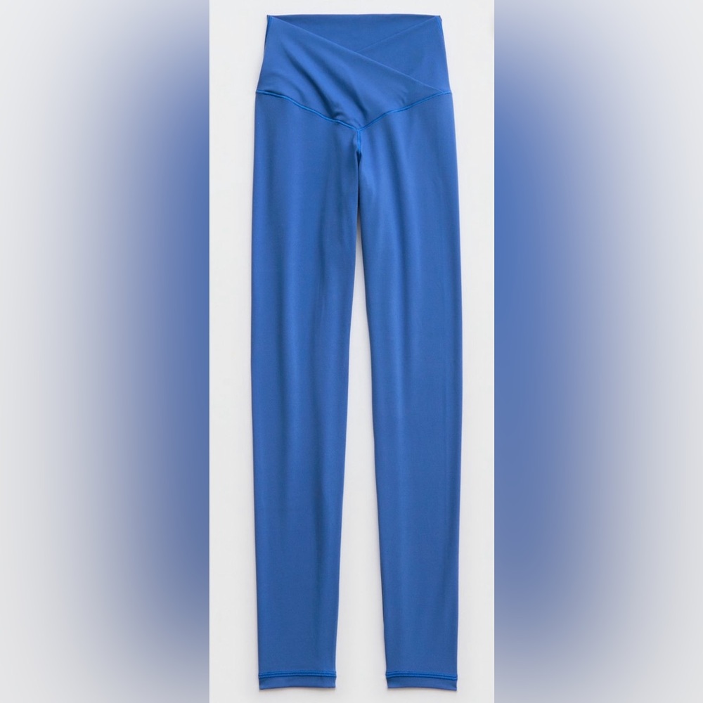 OFFLINE aerie real me high waisted crossover legging (blue)